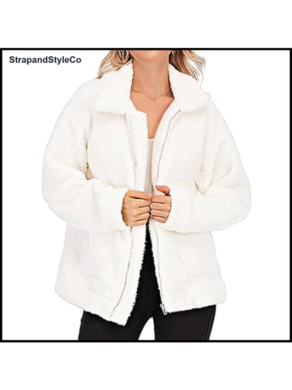 Faux Fur Shaggy Sherpa Oversized Teddy Winter Coat Zip Jacket
